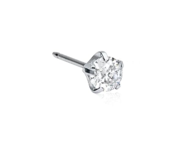 Blomdahl Silver Titanium Tiffany 4mm Crystal, 1kpl