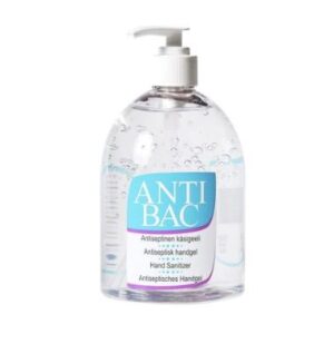 AntiBac Desinfiointigeeli käsille 500 ml, pumppupullo
