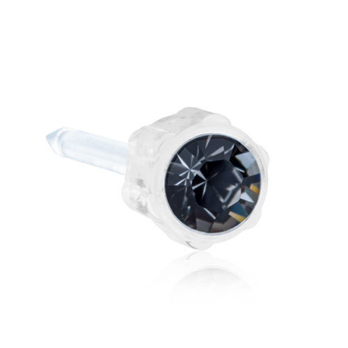 Blomdahl Medical Plastic Bezel 4mm Black Diamond, 1kpl