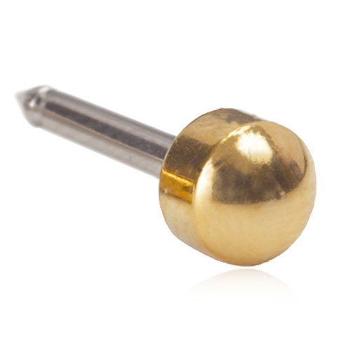 Blomdahl Golden Titanium NOSE Long Mini Plain 3mm, 1kpl