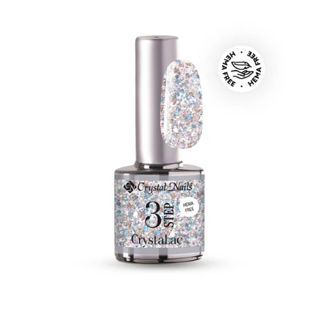 Crystal Nails 3STEP CrystaLac 3S145 Glitter Turquoise 8ml