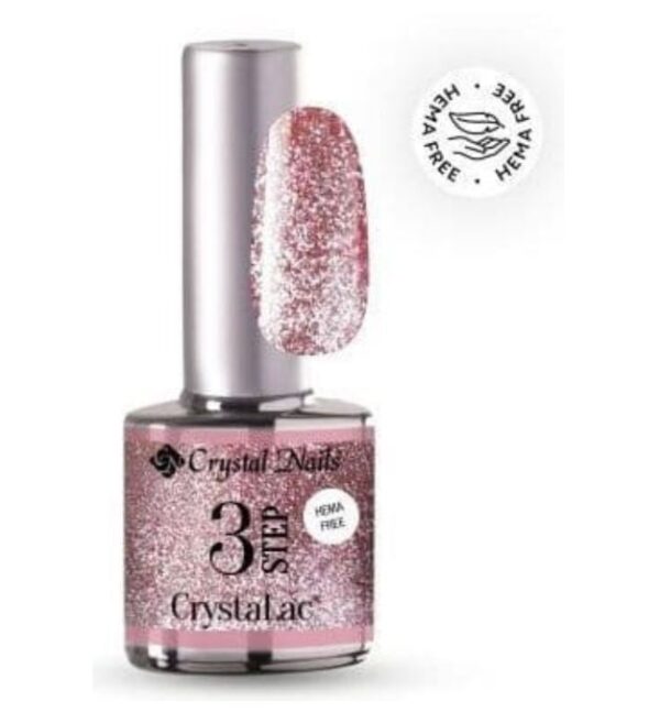 Crystal Nails 3STEP CrystaLac 3SFP05 Sparkling Rose Quartz 8ml