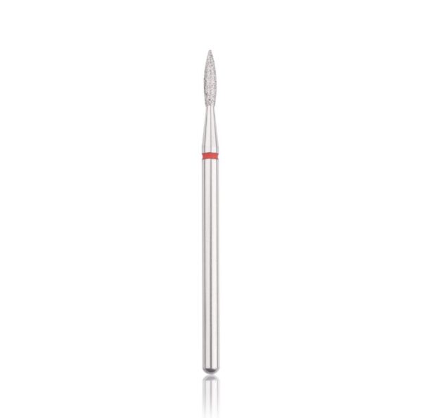 HBD-243RDXL Diamond bur “flame” sharp red 1,8 mm, poranterä