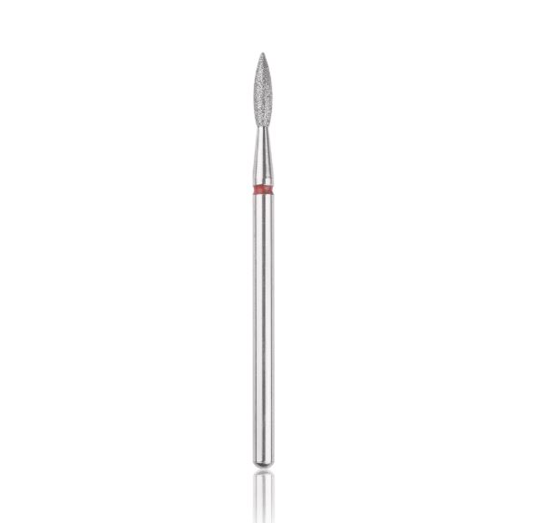 HBD-243RDX Diamond bur “flame” safe red 2,3 mm, poranterä