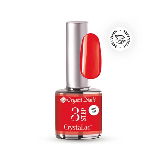 Crystal Nails 3STEP CrystaLac 3S275 Neon Red Fire 8ml