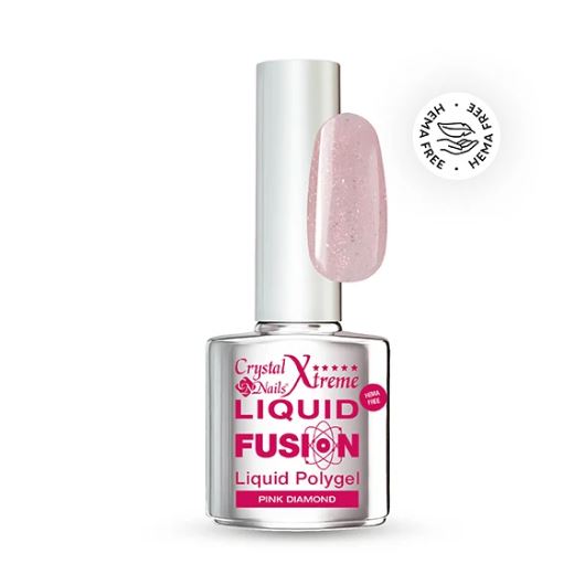 Crystal Nails Liquid Fusion Liquid Polygel Pink Diamond 8ml