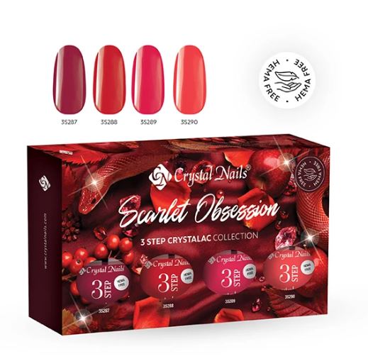 Crystal Nails Scarlet Obsession Collection 4x4ml