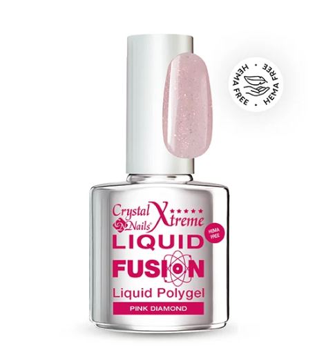 Crystal Nails Liquid Fusion Liquid Polygel Pink Diamond 13ml